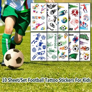 Kids Tattoos Tattoos Football Soccer Fan FaTToo Sticker Tatoo Tatoproo Tatto Tatto Ferm Fat pour enfant garçon 240425