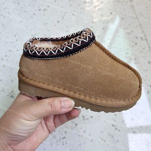 Botas para niños pequeños Zapatillas Tasman Tazz Australia Zapatos de bebé Diapositivas de piel castaña Ultra Mini bota de cuero real Mulas planas de invierno con semillas de mostaza Botines para nieve Tamaño 21-35