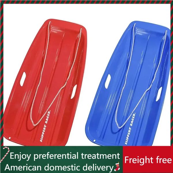 Niños para niños Tobogan de plástico para niños trineo con cuerda para 1 adulto o niño Red and Blue 2 Pack Freight Free 2312227