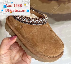 Kinderen peuter Tasman II Slippers Tazz Baby schoenen Chestnut bontglaasjes Sheepskin Shearling Classic Ultra Mini Boot Winter Mules Slip-on S