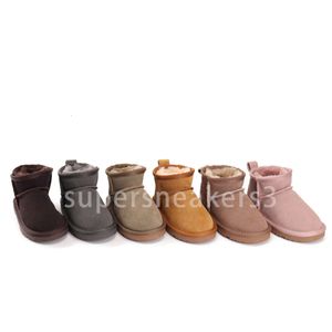 Kinderen Peuter Tazz Slippers Baby Designer Schoenen Bont Slippers Schapenvacht Shearling Classic Ultra Mini Boot Winter Muiltjes Instapper Suède Maat 21-35