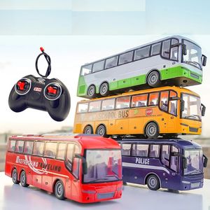 Enfants jouet Rc voiture télécommande Bus scolaire avec Tour léger radiocommandé électrique pour enfants jouets cadeau 240228