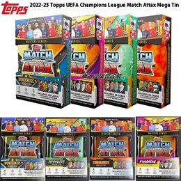 Autocollants pour jouets pour enfants 23 Topps League Match Attax Mega Tin Collection officielle de football Sports Stars Mbappe Signature Cards 230711