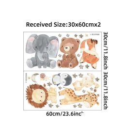 Kid Toy autocollants dessin animé Animaux décalcomanies Elephant Lion Girafe Mur pour chambre chambre bébé décor de nurser