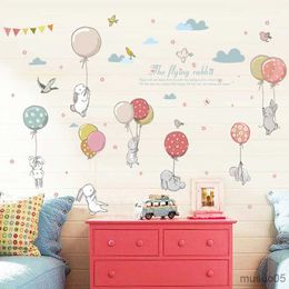 Enfants 'Jouet Autocollants Dessin Animé Nuages DIY Murale Mignon Ballon Lapin Lapin Sticker Mural Pour Enfants Chambre Décor Meubles Armoire Chambre Salon Décalque