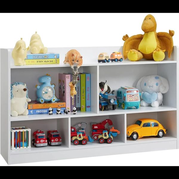 Organisateur de rangement de jouets pour enfants, étagère à 5 sections pour organiser des livres, jouets, armoire en bois, meubles de garderie, école 240125