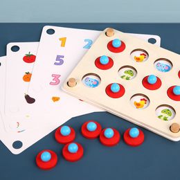 Jouets pour enfants jeux de correspondance de mémoire fruits animaux Cognition Montessori jouets interactifs éducatifs pour les enfants de 3 à 6 ans