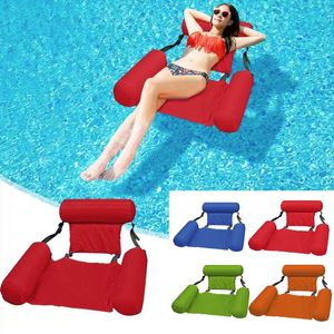 Juguetes para niños Equipo de juego de agua y arena al aire libre Diversión con agua Fila flotante Práctica de natación Sofá reclinable de diversión plegable inflable de verano