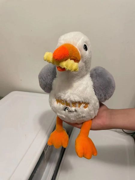 Jouets pour enfants Poupées en peluche Oreiller Seagull frites entières enfants créatifs bébé Poupée en peluche Haut de gamme personnalisé Cadeau de Noël Vente en gros Grande remise en stock