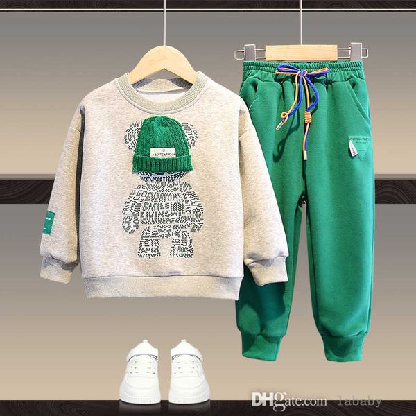 Chándal para niños, bebés, niñas, niños, ropa de diseñador, sudadera con dibujos animados en 3D y pantalones deportivos con cordón, conjunto deportivo para niños, conjunto escolar de dos piezas, traje para correr, trajes de 1 a 13 años