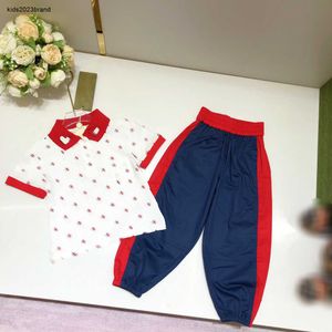 Suits de survêtement pour enfants Designer Baby Clothes Child Summer Suit Taille 100-160 cm 2pcs Hollow Out Polo Collar and Pantal