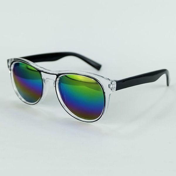 Gafas de sol con montura transparente para niños, lentes de mercurio, 6 colores, gafas de sol coloridas para niños, gafas completas Shop219k