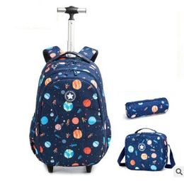 Sac à roulettes pour enfants sur roues école Sac à dos à roulettes pour garçons Enfants école Sac à dos roulant filles Voyage bagages Sacs à roulettes 231229