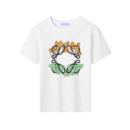 Camisetas para niños Camisetas para niños Camisas coloridas y transpirables de verano con letras de flores, camisetas únicas con estampado de dibujos animados, trajes para niño y niña CHD24013121-6 smekids