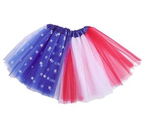 Niños Tutu Skirt Flag American Tutu Capas Tulle Tutu Falda 4 de julio Tutus Patriótico Independencia Día2948248