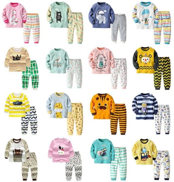 Ensembles deux pièces pour Enfants pyjamas à manches longues pour Enfant 2 pièces ensemble tenues sous-vêtements pour garçons en bas âge petites filles vêtements de nuit costumes Pour Enfants 1440765