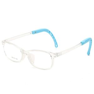 Lunettes pour enfants ultralégères TR90 à monture Nerd rétro en Silicone avec verres transparents monture souple pour garçons et filles de 5 à 12 ans