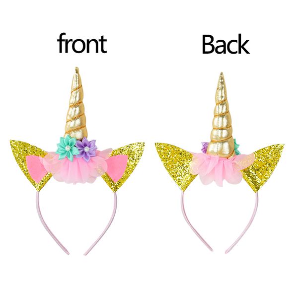 Kids Unicorn Bandband Baby Shower Aniversaire Girl Girl Wear Party Hoop Hoop HairBands Children Hair Accessories Unicorn Party Decor