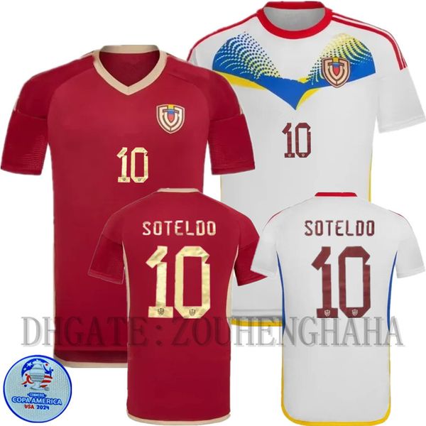 NIÑOS Venezuela camisetas de fútbol local visitante 2024 Copa América Equipo nacional CORDOVA SOTELDO RINCON BELLO SOSA RONDON Camiseta de fútbol Kit Hombres 9XKZ