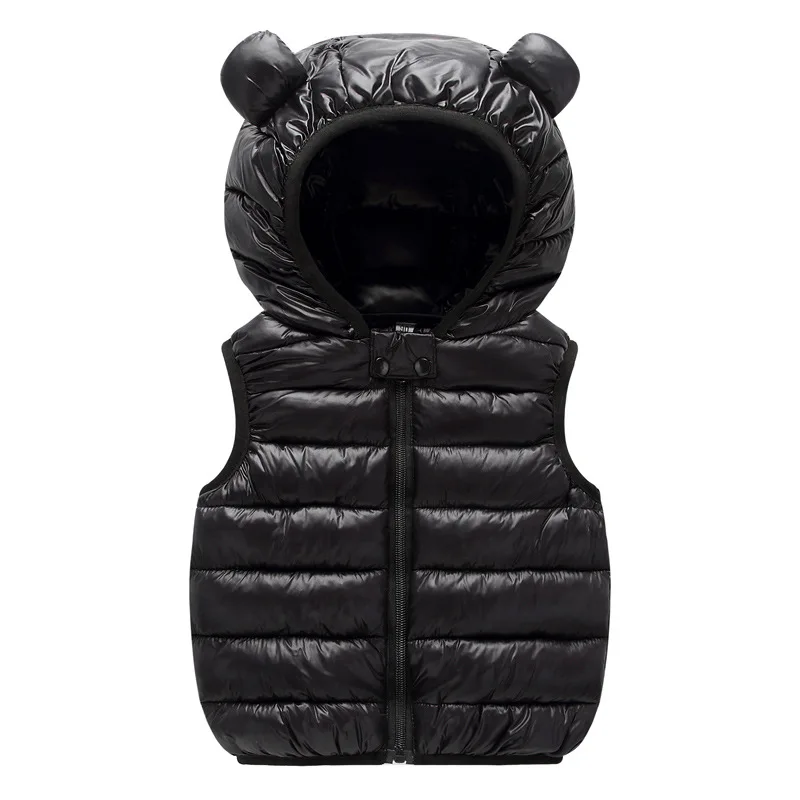 Kindervest kindermeisjes Vest Hooded Jacket Winter Herfstwapenjassen voor jongen baby bovenkleding jagen oormeisjeskleding