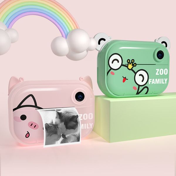 Appareil Photo vidéo pour enfants avec impression caméra à impression instantanée pour enfants jouets pour enfants filles cadeau d'anniversaire caméra à impression instantanée