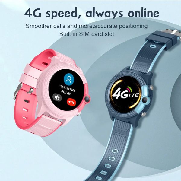 Los niños miran GPS Tracker Girls Boy HD Camera Smart Watch para niños Monitor de videollamadas 4G SOS Smartwatch para niños D36