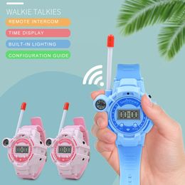 Enfants regarder interphone talkie-walkie jouet enfants interaction interphone jouet mode appel longue distance interactif enfants jouets 2 pièces 240113