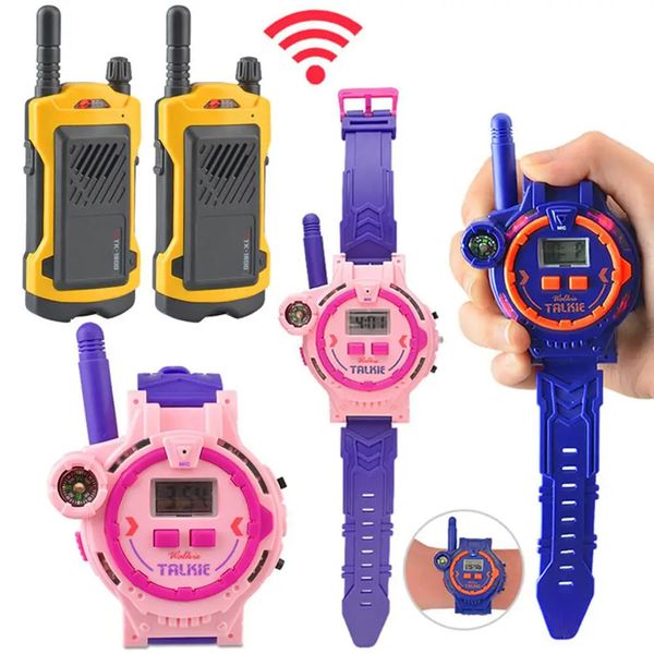 Les enfants regardent le talkie-walkie Parent-enfant longue distance sans fil appel jouets rechargeables pour une utilisation intérieure et extérieure 240118