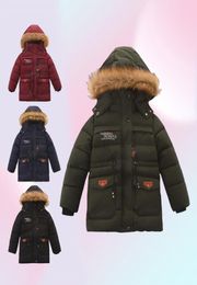 Kids Winter Coats Boys Korean Boy Big Virgin Child Dikke katoenen down jas plus fluwelen gewatteerde jas Kinderen Kleding Design Doek 3523855