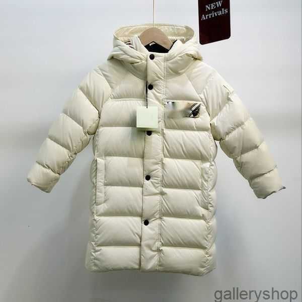 Niños Chaqueta larga de invierno Ropa de diseñador Niños Abajo Con capucha Bordado Chaqueta larga de plumón Abrigo Parka cálido Puffer Letra Imprimir Outwear Chaquetas de impresión 02