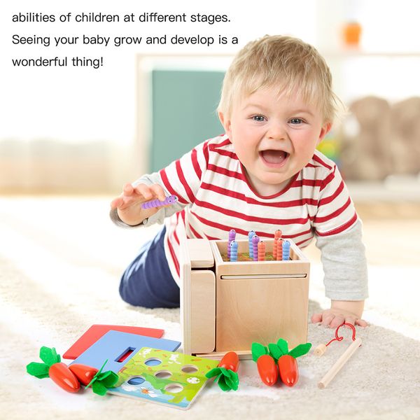 Enfants en bois Montessori jouets sensoriels jouets en bois forme correspondant Puzzle enfants bois jeu début éducatif formes tri apprentissage