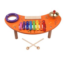 Xylophone musical en bois pour enfants, jouet d'apprentissage avec maillets pour garçons, filles et enfants