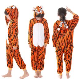 Kigurumi pyjamas pour enfants pour garçons filles pyjamas pyjamas flanelle panda pijamas costume animal vêtements de sommeil hiver.