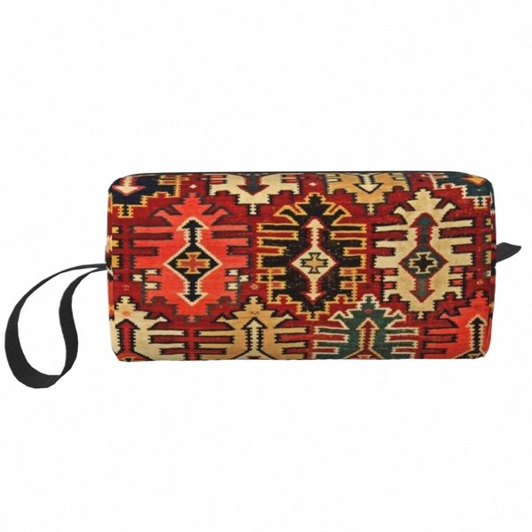 Kilim Tribal Tapis Trousse de toilette Vintage Boho Bohème Ethnique Art Maquillage Cosmétique Organisateur Dames Beauté Stockage Dopp Kit Boîte 62NH #