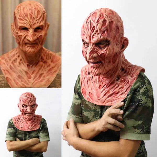 Killers Jason Mask para el disfraz de la fiesta de Halloween Freddy Krueger Horror Movies Scary Ladex Mask 2024424