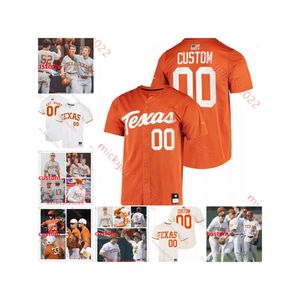 Kimble Schuessler Jared Thomas Texas Maillot de baseball John Curtiss Ty Madden Ivan Melendez Scott Bryant Augie Garrido David Pierce Corey Knebel Texas Maillots