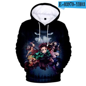 Kimetsu No Yaiba Hoodies Jongens Meisjes Sweatshirts Herfst Winter Kids Truien Demon Slayer Hoodie Cosplay Y0903