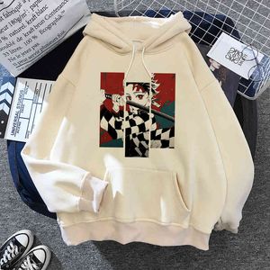 Kimetsu No Yaiba Mannen / Dames Demon Slayer Hoodies Harajuku Anime Japan Kawaii Hoodie Cartoon Sweatshirt Tanjiro Nezuko