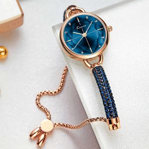 KIMIO Diamond Armband Dameshorloges Bandage Crystal Horloge Vrouwen Merk Luxe Vrouwelijke Polshorloge Drop Arrivals 210616