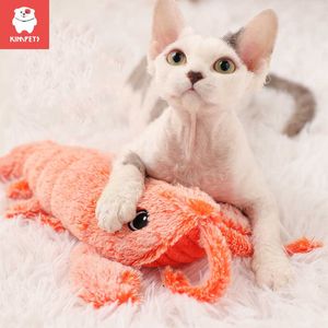 Kimpets Électrique Chat Jouet Homard Drôle Chat Bâton Résistant Aux Morsures Fournitures De Dentition Chats Essentiels En Peluche Résistant Aux Rayures 210929