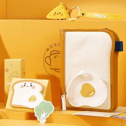 Kinbor Hello Bread Fashion Japonais Kawaii A6 Journal Gift Set 2024 Planificateur quotidien mensuel non daté 128 FEUILLE
