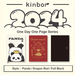 Kinbor Notebook 2024 A6 A5 Calendrier de l'année complète Planificateur quotidien et Libretas Chronologie Plan hebdomadaire Efficacité Bureau scolaire 231220