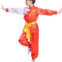 Enfants chinois traditionnel Wushu vêtements pour enfants uniforme d'arts martiaux Kung Fu Pak Meisjes Jgens Podiumkostuum Set 23mE #