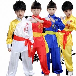 kinderen Chinese Traditiele Wushu Kostuum Vechtsporten Uniform Kung Fu Pak Voor Kinderen Jgens Meisjes Stage Performance Kle o5xW#