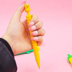 Stylo de maternelle 2 pièces créatif mignon carotte maïs Cactus doux Silicone vivant crayon mécanique 0.5mm activité fruits