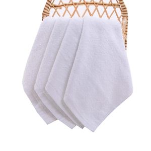 Serviette carrée pour enfants en pur coton de la maternelle Petite serviette blanche 30 * 30cm Lingettes ménagères