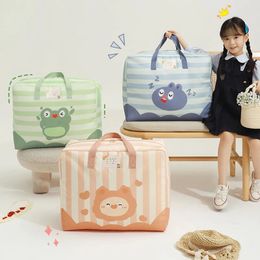 Sac de rangement de couette de maternelle, Portable de grande capacité, bagages pour enfants, emballage mobile, dessin animé, organisation de vêtements mignons 240102