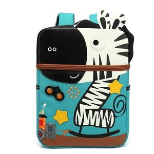 Kleuterschool Schooltassen voor kinderen 3D Cartoon Zebra Model Baby Leeftijd 3-6 Kinderen Leuke Anti-Most Anti-Moste Toddler School Backpack LJ201225