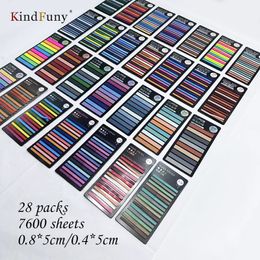 KINDFUN 28 Packs 7600 Feuilles Rainbow Index Sticky Notes autocollants Paper Notes Bookmark School Kawaii Stationery 240410