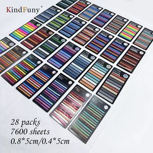 Kindfun 28 Packs 7600 Hojas Índice Rainbow Index Sticky Notepads Papel Sticker Notes Bookmark School Kawaii Stationery 240410